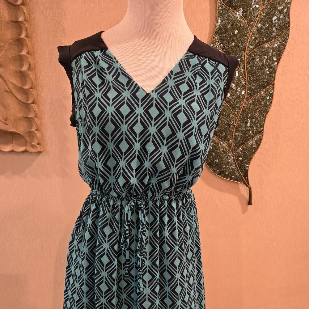 Green/Black Summer Dress